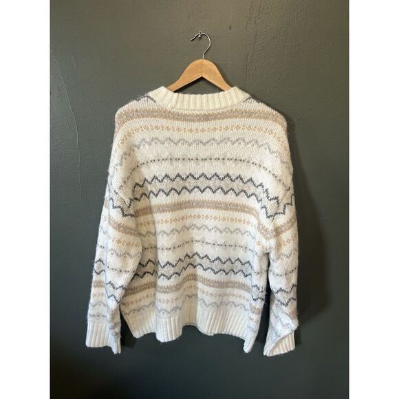 Amerian Eagle Mens White Knit Pullover Sweatshirt Oversized Size XL - Picture 2 of 3